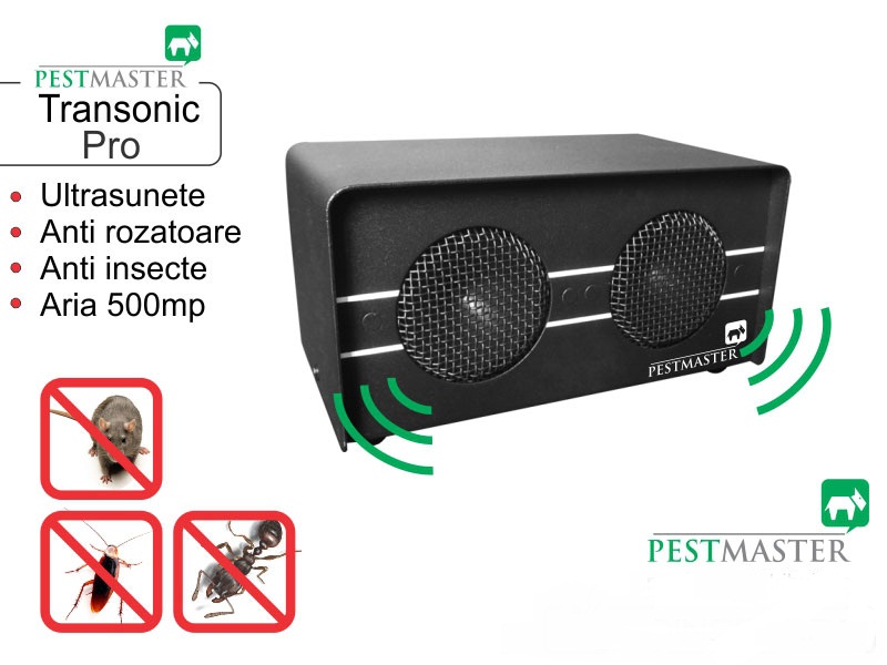 Transonic PRO anti daunatori - soareci, sobolani, dihori, insecte taratoare - 500mp  